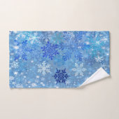 Blue Snowflakes Design Badetuch Set (Handtuch)
