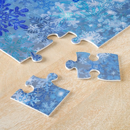 Blue Snowflakes Design Jigsaw Puzzle (Seite)