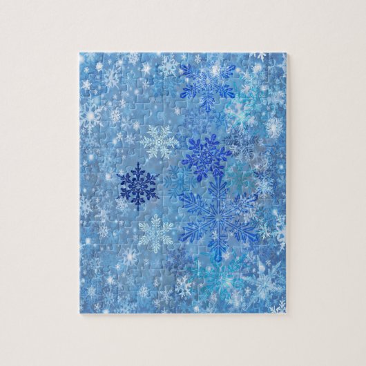 Blue Snowflakes Design Jigsaw Puzzle (Vertikal)