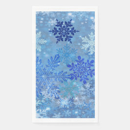 Blue Snowflakes Gast Handtuch Napkins Serviette