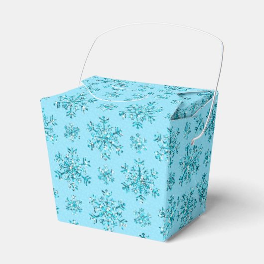Blue Snowflakes/GASTGESCHENK BOXES, nehmen Sie her Geschenkschachtel (Vorderseite)