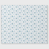 Blue Snowflakes Geschenkpapier (Flach)