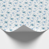 Blue Snowflakes Geschenkpapier (Ecke)