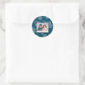 Blue Snowflakes Happy Hanukkah - Circle Sticker (Tasche)