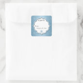 Blue Snowflakes Holiday Geschenk Aufkleber (Tasche)
