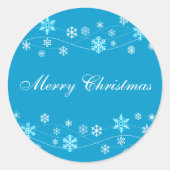 Blue Snowflakes Holiday Stickers (Vorderseite)