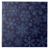 Blue Snowflakes on blue Fliese (Vorderseite)