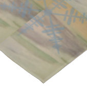 Blue Snowflakes on the Seashore  Tischdecke (Schrägansicht)