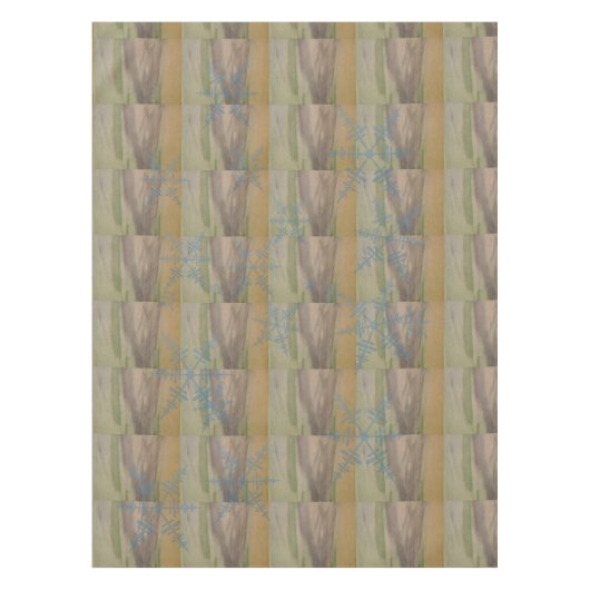 Blue Snowflakes on the Seashore  Tischdecke (Vorderseite)