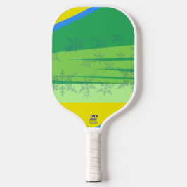 Blue Snowflakes on the Sunrise Mountain Pickleball Schläger