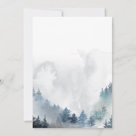 Blue Snowflakes ONEderful 1. Geburtstag Dankeskarte (Rückseite)