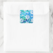 Blue Snowflakes Stickers (Tasche)