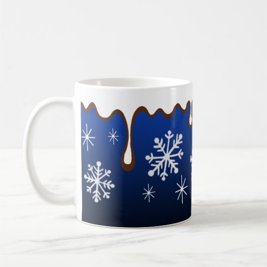 Blue Snowflakes Tasse (Links)