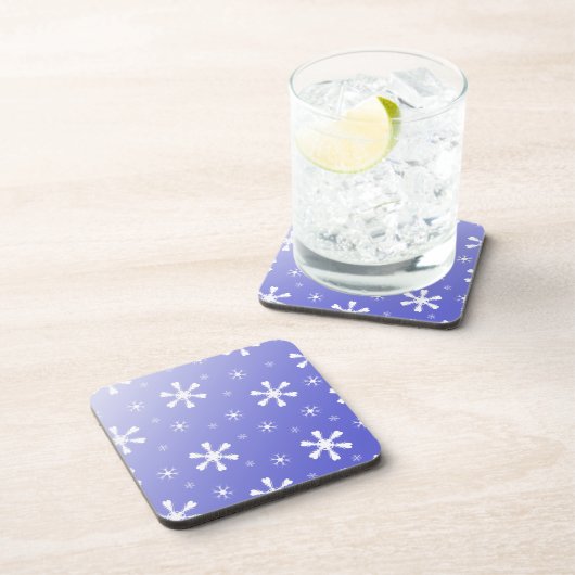 Blue Snowflakes Untersetzer (Rechte Seite)