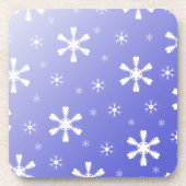 Blue Snowflakes Untersetzer (Vorderseite)