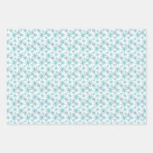 Blue Snowflakes Wasserfarben Geschenkpapier Set (Vorderseite 3)