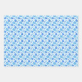 Blue Snowflakes Wasserfarben Geschenkpapier Set (Vorderseite 2)