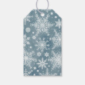 Blue Snowflakes Watercolor Winter Holiday Geschenkanhänger (Vorderseite)