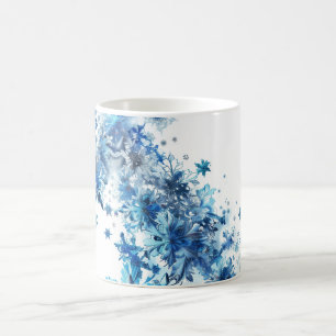 Blue Snowflakes Weihnachten Kaffeetasse