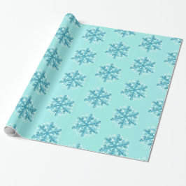 Blue Snowflakes Weihnachten / Wintertime Geschenkw Geschenkpapier