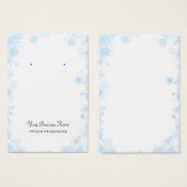 Blue Snowflakes Weihnachts-Earring-Display-Karte (Vorne & Hinten)