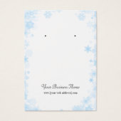 Blue Snowflakes Weihnachts-Earring-Display-Karte (Vorderseite)
