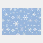 Blue Snowflakes Weihnachts-Set 3 Geschenkpapier Set (Vorderseite 3)