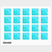 Blue Snowflakes Weihnachtsbaumen Sticker (Blatt)
