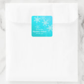 Blue Snowflakes Weihnachtsbaumen Sticker (Tasche)