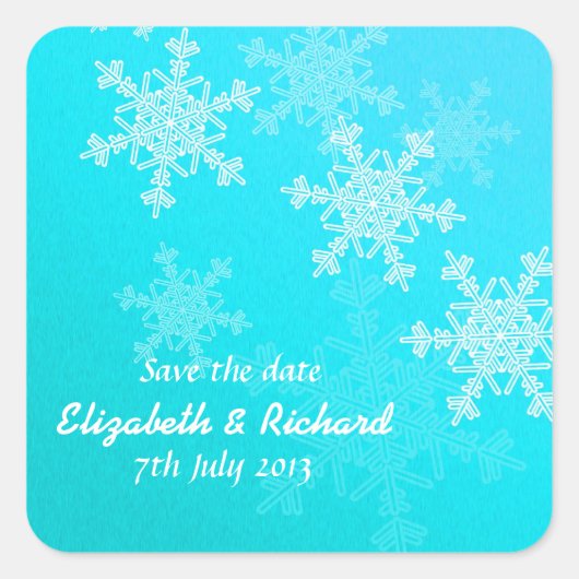 Blue Snowflakes Weihnachtsbaumen Sticker (Vorderseite)