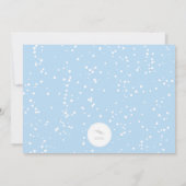 Blue Snowflakes Weihnachtsfeier Einladung (Rückseite)