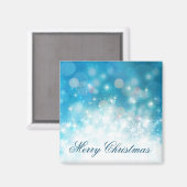 Blue Snowflakes Weihnachtsfeiertag | Magnet (Vorderseite/Rückseite)