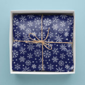 Blue Snowflakes Weihnachtsmuster Seidenpapier