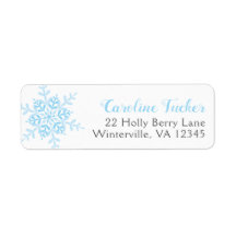 Blue Snowflakes Winter Baby Boy Dusche Adresse