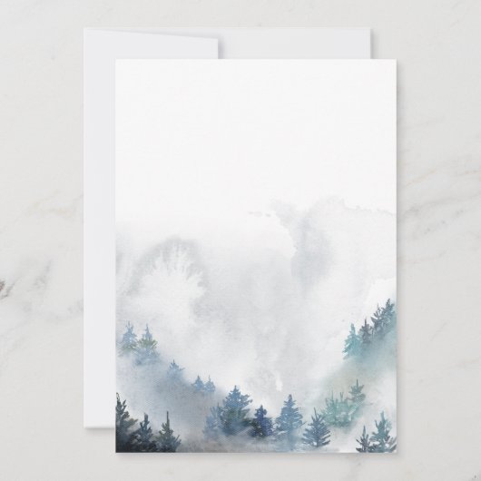 Blue Snowflakes Winter Baby Dusche Dankeskarte (Rückseite)