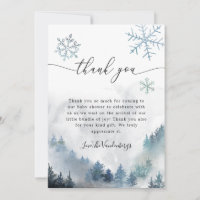 Blue Snowflakes Winter Baby Dusche