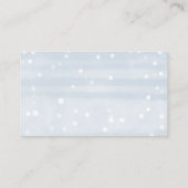 Blue Snowflakes Winter Baby Dusche Windelwanne Win Begleitkarte (Rückseite)