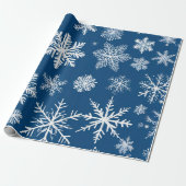 Blue Snowflakes Winter Geschenkpapier (Ungerollt)