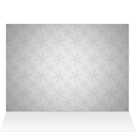 Blue Snowflakes Winter Hochzeitstisch Sitzkarte (Innenansicht Horizontal (Oben))