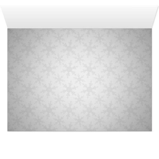 Blue Snowflakes Winter Hochzeitstisch Sitzkarte (Innenansicht Horizontal (Unten))