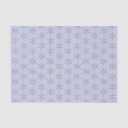 Blue Snowflakes Winter Seidenpapier (Vorderseite)