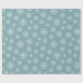 Blue Snowklake Geschenkpapier (Flach)