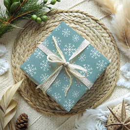 Blue Snowklake Geschenkpapier