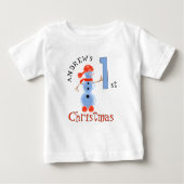 Blue snowman baby t-shirt (Vorderseite)