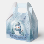 Blue Snowman Christmas Party Boxes Geschenkschachtel (Rückseite)