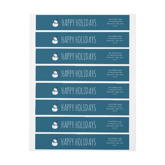 Blue Snowman, Happy Holidays (Bogen)