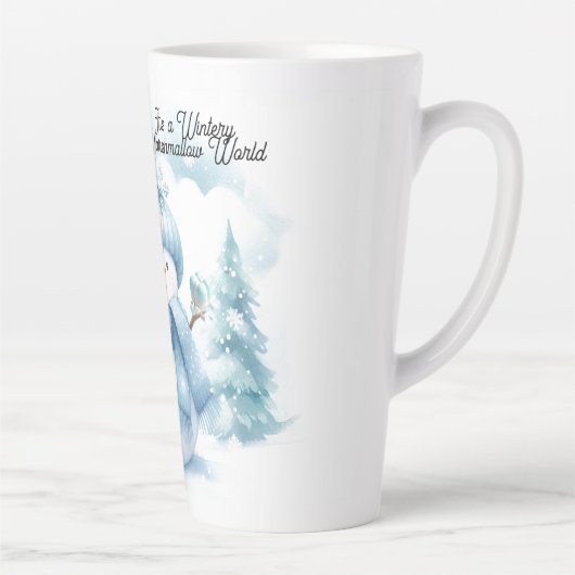 Blue Snowman Marshmallow World Milchtasse (Rechts)