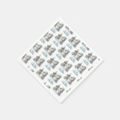 Blue Snowman Napkin Serviette (Ecke)