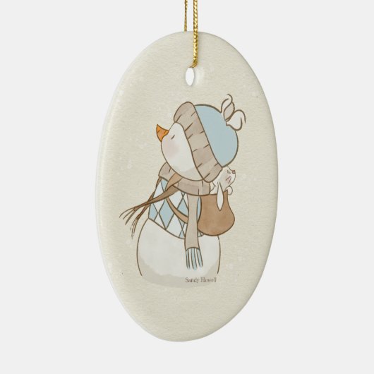 Blue Snowman Ornament (Rechts)