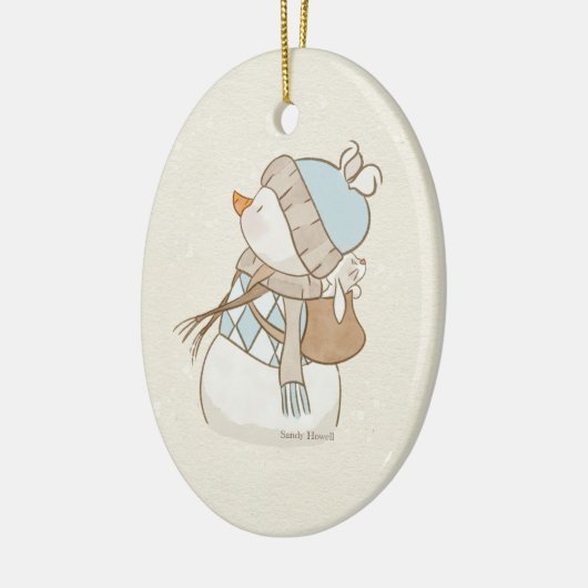 Blue Snowman Ornament (Links)